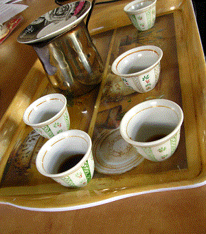 Tray of Arabic coffee *drool*